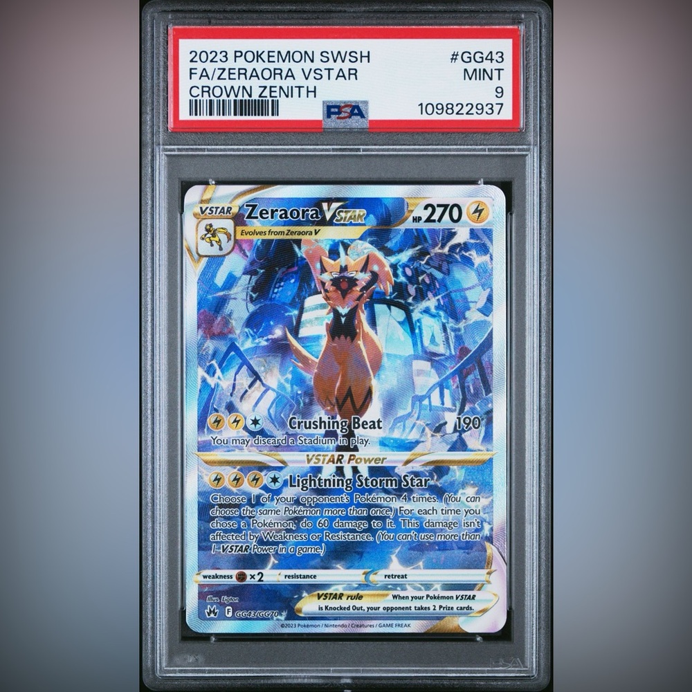 Zeraora VSTAR [Full Art] GG43/GG70 [PSA Mint 9] Pokémon Crown Zenith